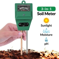 Pengukur PH tanah Soil meter 3 in 1 KADAR PH + KELEMBABAN + CAHAYA