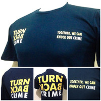 Kaos Turn Back Crime Campaign Series TBC shirt blue navy slim fit