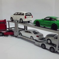 Diecast Miniatur Replika Truck Transporter Pembawa Mobil