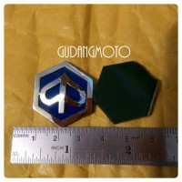 Vespa Logo Emblem 3D Biru Kecil Peruntukan di atas Stang Sprint Super