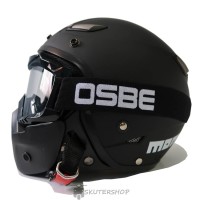 Helm JPN Momo Goggle Mask Retro Klasik Jap Style Shark Raw Clear Hitam