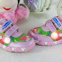 sepatu lampu anak cewek perempuan import branded supplier peppa pig pi