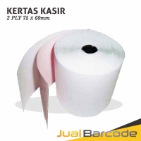 KERTAS STRUK HVS 2PLY 75x60 UNTUK PRINTER KASIR DOT MATRIX 75x60mm