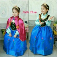 Gaun Anna Frozen / dress baju pesta impor