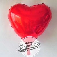 Balon Hati merah / Balon Love merah / balon foil hati merah