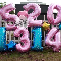 balon foil angka ukuran 100 cm / balon foil angka jumbo / balon foil