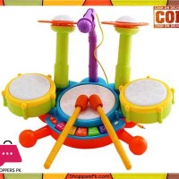 Mainan Anak Alat Musik Drum Set Suara Musik Percussion Music CY-6002B