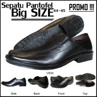 SEPATU PANTOFEL PRIA UKURAN BESAR / BLACK PANTOPEL BIG SIZE 44 & 45