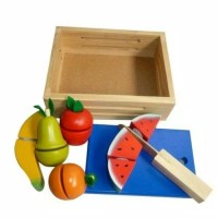 Mainan dari Kayu Seri Potong Buah