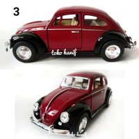 Diecast miniatur replika mobil antik VW beetle