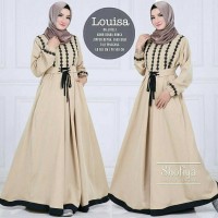 Baju Pakaian Wanita Gamis Hijabers Louisa Dress Cream
