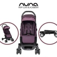 Nuna Pepp Stroller Luxx Blackberry With Arm Bar FREE Transport Bag