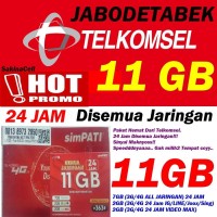 PERDANA KUOTA INTERNET TELKOMSEL SIMPATI 11GB 24JAM NEW MURAH