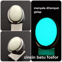 batu cincin akik natural fosfor batu terang ditempat gelap