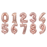Balon Foil Angka Jumbo Size 80 cm Warna Rose Gold
