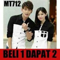 KEMEJA COUPLE/KEMEJA PASANGAN/BAJU COUPLE KOREA SIP AVERY GROSIR MURAH