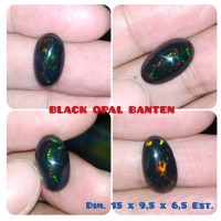 NATURAL BLACK OPAL SOLID ASPAL BANTEN FULL JARONG