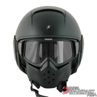 Helm Shark RAW Black Doff Solid Half Full Sporty Original Goggle