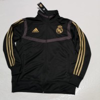 JAKET REAL MADRID PREMATCH BLACK ADIDAS GRADE ORIGINAL NEW SEASON