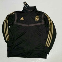 JAKET REAL MADRID PREMATCH BLACK ADIDAS GRADE ORIGINAL
