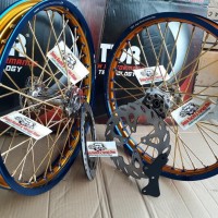 Velg Ninja R-Ninja RR velg TDR 2tone Tromol Becak depan belakang paket