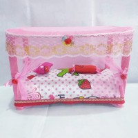 Mainan anak tempat tidur barbie 1 susun / ranjang barbie