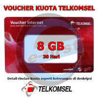 Voucher telkomsel 8gb kuota data internet simpati 6gb 2gb