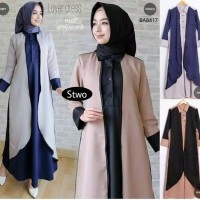 gamis Syari Cardy Layer Dress Pakaian Wanita Fashion Wanita