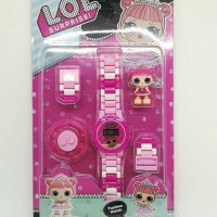 Jam Anak Model Lego Motif LOL , Little Pony , Hello Kitty, Paw Patrol
