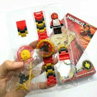 jam tangan mainan anak ninjago robot lego murah meriah multifungsi 3