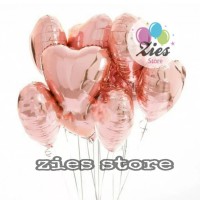 balon foil love / balon foil hati / bentuk hati Rose gold 40cm