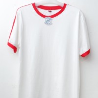 Kaos polos cotton combed 30s murah / tshirt ringer warna putih merah