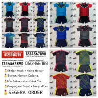 Jersey Kaos Futsal/Bola Anak Junior Nike Adidas Puma + Nama Nomor