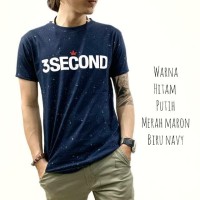 Baju kaos t-shirt pria/cowok/remaja distro three second spot 3 warna