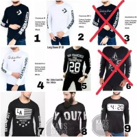 Kaos Baju longsleeve lengan panjang cowok fashion pria Distro