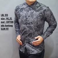 BAJU KEMEJA BATIK SLIM FIT PRIA LENGAN PANJANG KUALITAS MALL LB88