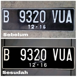 Ulasan Huruf Timbul Plat Nomor