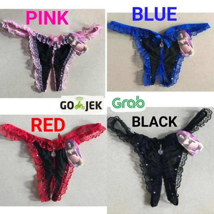 Jual Gstring Open Crotch Celana Dalam Wanita Bra Thong Bikini Tengah
