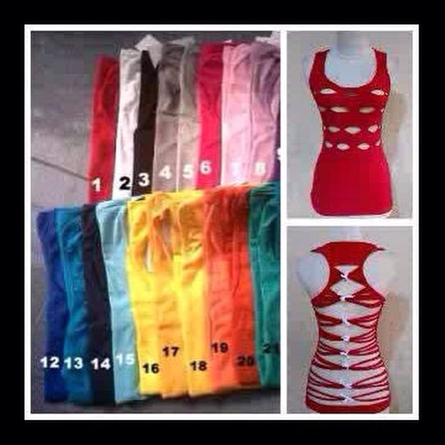 Baju Senam Kaos Senam Tanktop Tengtop Sobek Aerobik Gym Fitness Oblong