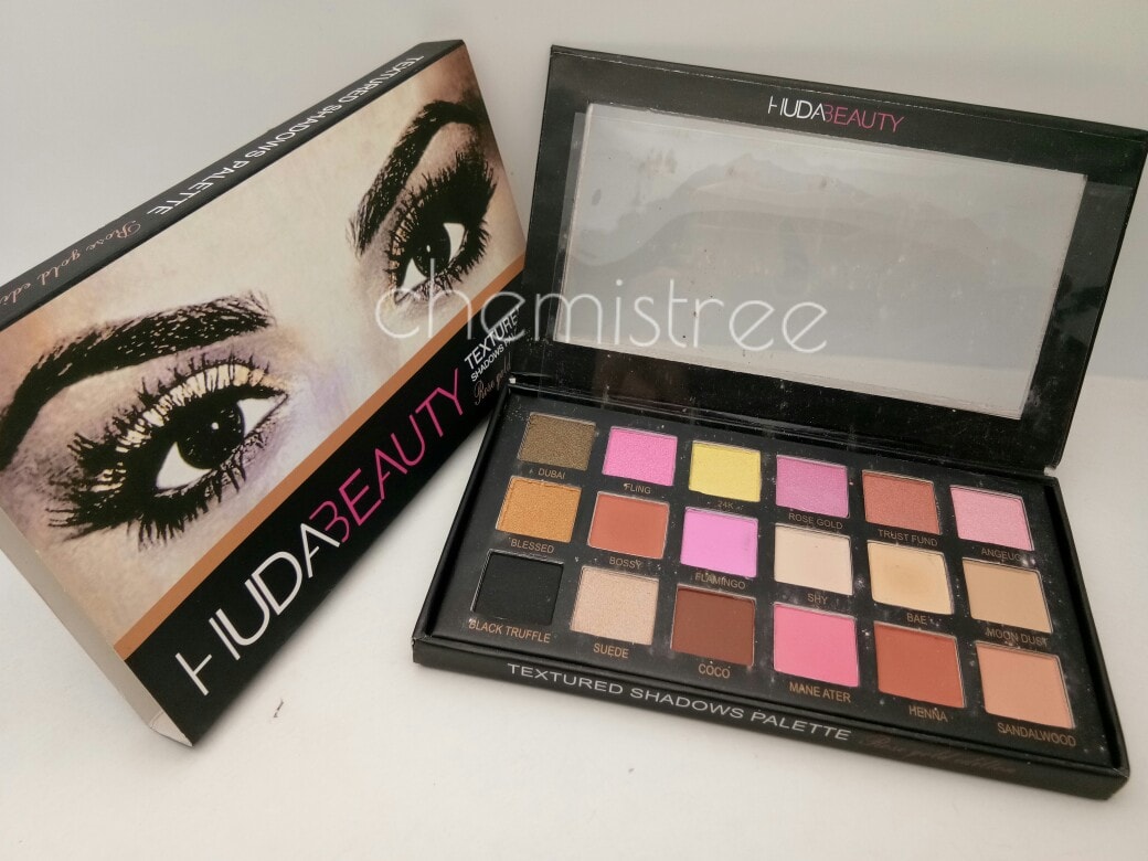 huda beauty palette eyeshadow 18 warna rose gold edition