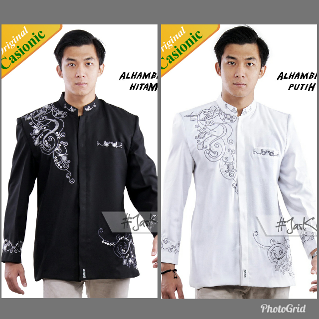 Baju Koko / Jaskoko Alhambra Hitam / Jasko / Baju Muslim Pria