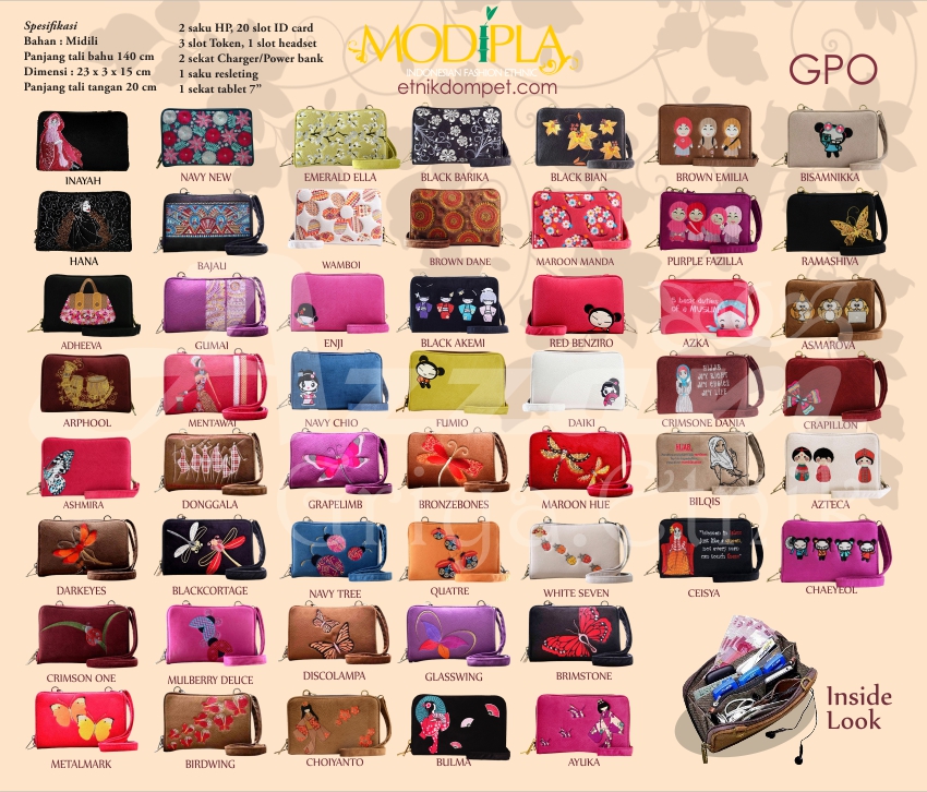Grosir Tas / Dompet Wanita Modipla GPO (Gadget Pouch Organizer)