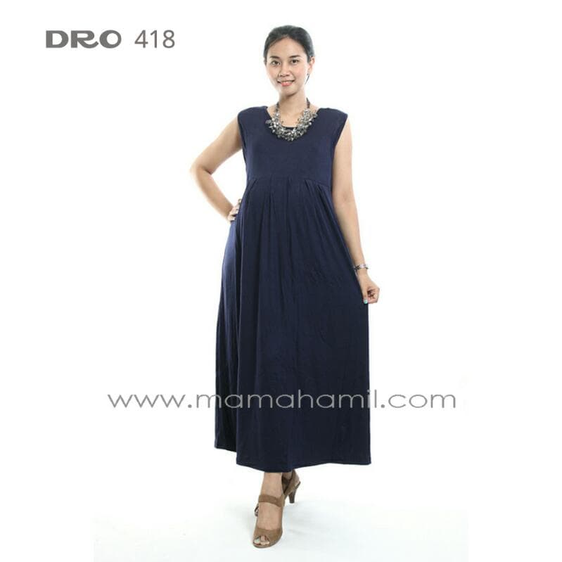 Baju Hamil Gamis Polos Inner Menyusui Kaos - DRO 418
