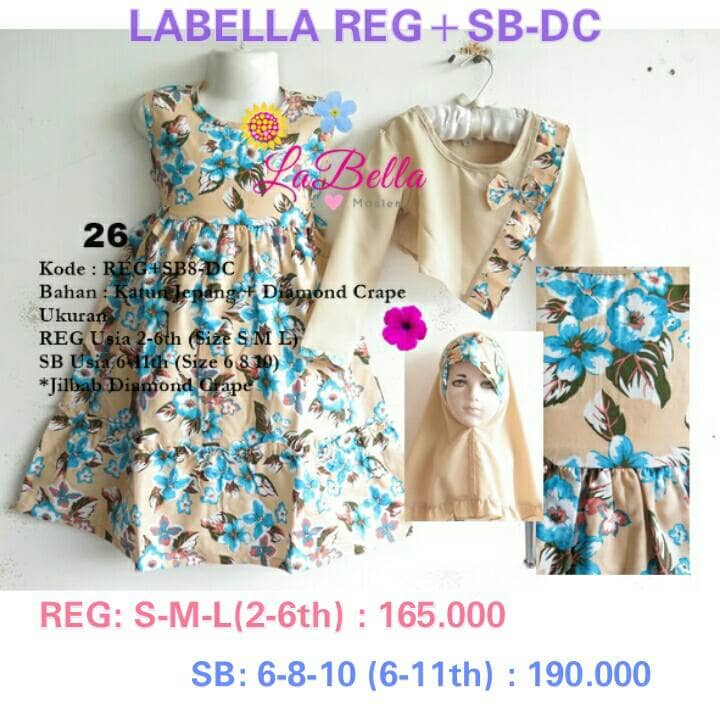 Gamis Anak Labella Size L | Baju Muslim | Busana Muslim