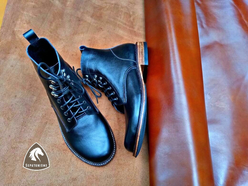 Avkash Sepatu Kulit Custom Pria Boots Casual