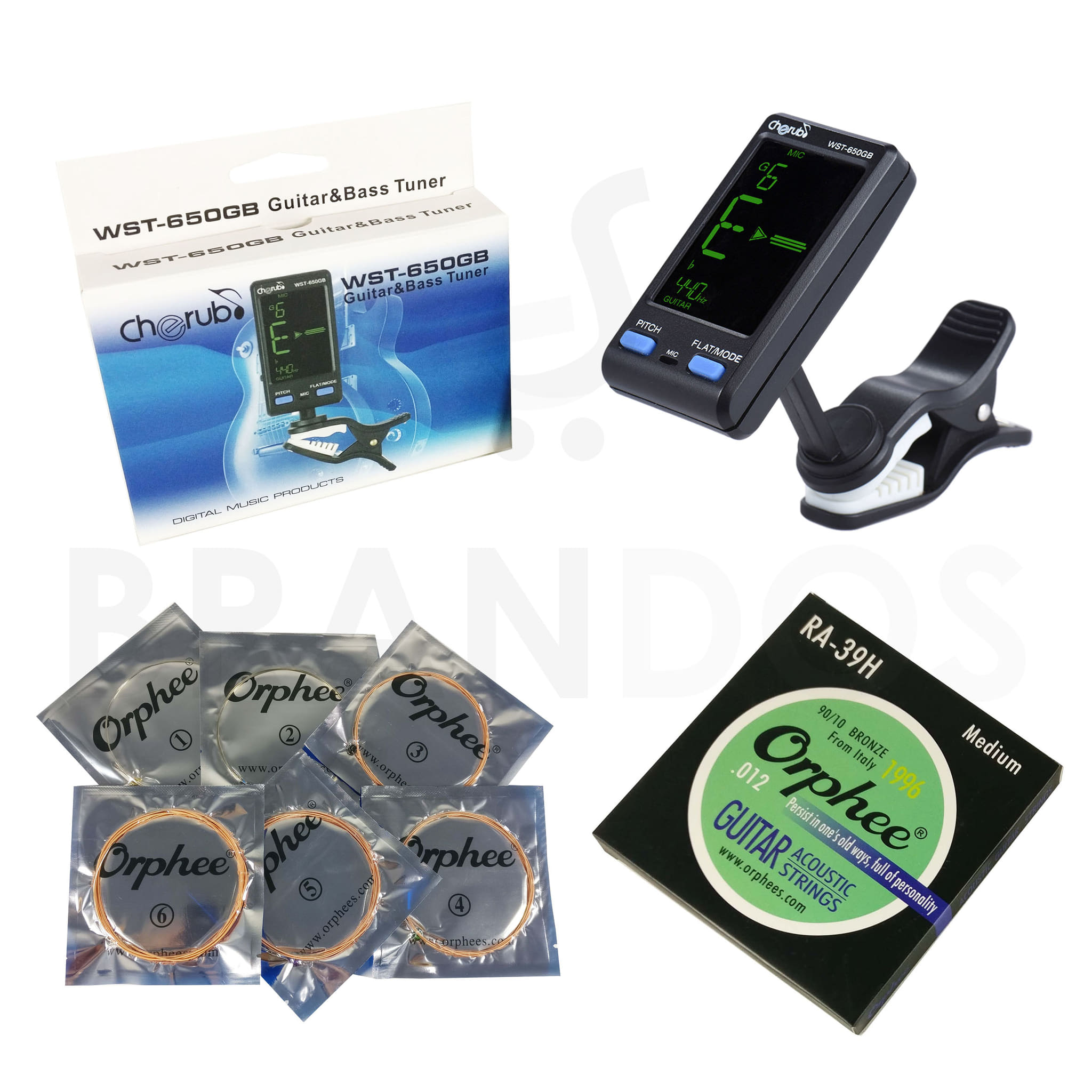 Tuner Clip - On & Senar Gitar Akustik (012)