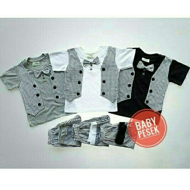 Setelan Baju Anak Bayi Laki-Laki Rompi