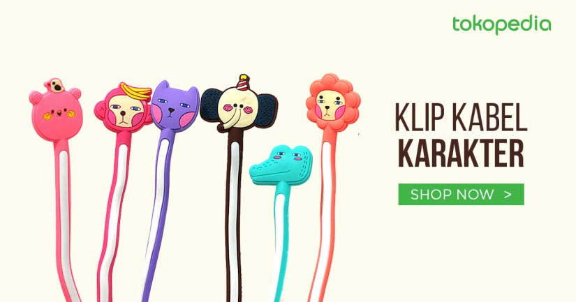 jual klip kabel karakter