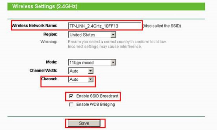 Menu setting router TP-Link