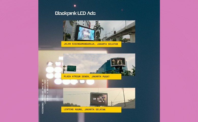BLINK Indonesia Kompak Menyewa Billboard untuk Merayakan Ulang Tahun ke-4